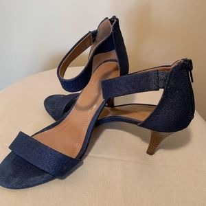 Style & Co glitter denim heel